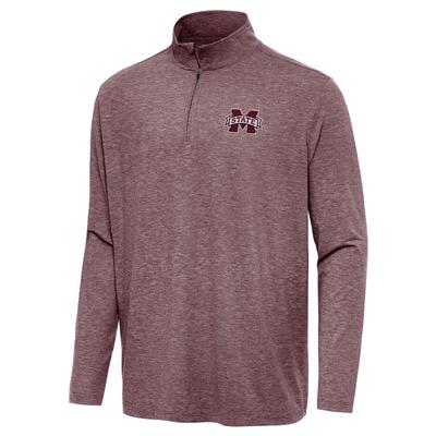 Mississippi State Antigua Hunk 1/4 Zip Pullover MAROON_HTHR