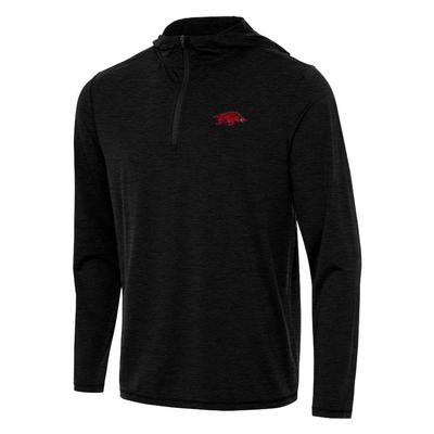 Arkansas Antigua Tidy 1/4 Zip Pullover Hoodie