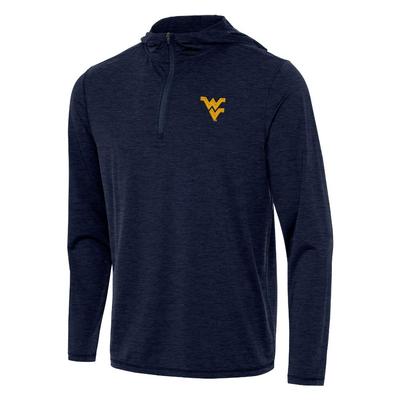 West Virginia Antigua Tidy 1/4 Zip Pullover Hoodie