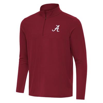 Alabama Antigua Intent 1/4 Zip Pullover CARD_RED