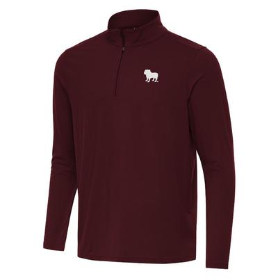 Mississippi State Antigua Intent Bulldog 1/4 Zip Pullover