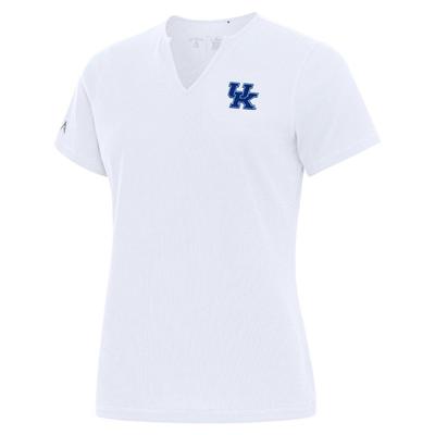 Kentucky Antigua Women's Traveler Rib Top WHITE