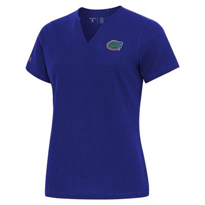 Florida Antigua Women's Traveler Rib Top DK_ROYAL