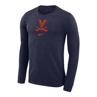 Virginia Nike Dri-Fit Legend V-Sabre Long Sleeve Tee