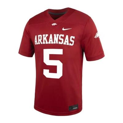 Arkansas Nike #5 Home Replica Jersey