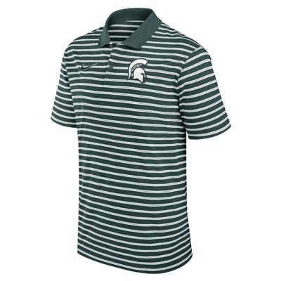 Michigan State Nike Victory Stripe Polo GRN/WHT/GRY