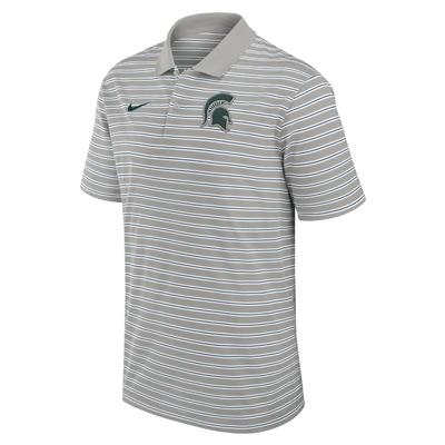 Michigan State Nike Victory Stripe Polo GRY/WHT/GRN