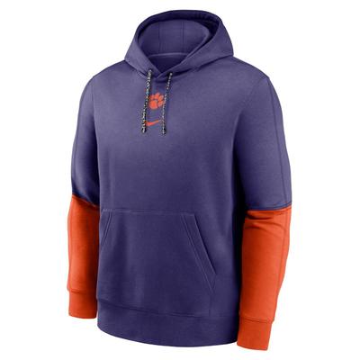 Clemson Nike Team Issue Club Hoodie NEW_ORCHID