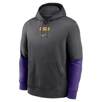 LSU Nike Team Issue Club Hoodie ANTHRACITE