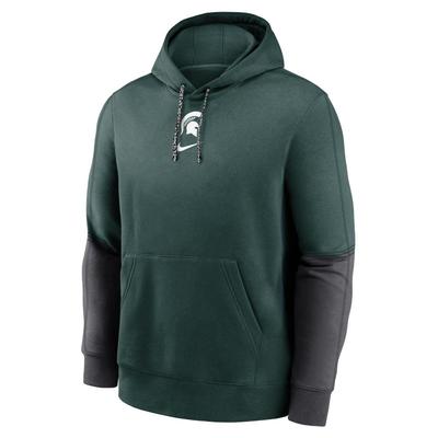 Michigan State Nike Team Issue Club Hoodie PRO_GREEN/ANTHRACITE