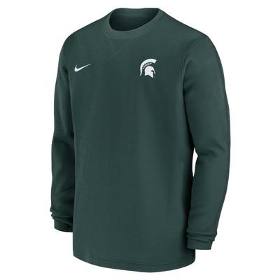 Michigan State Nike Coach Long Sleeve Crew Top