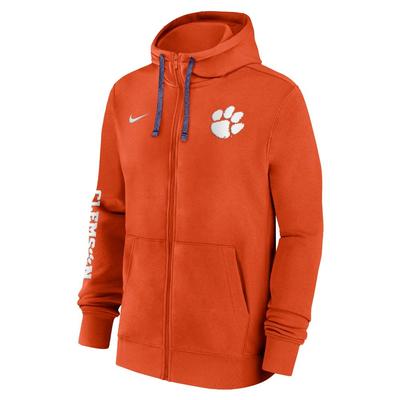 Clemson Nike Team Issue Full Zip Club Hoodie UNIV_ORANGE