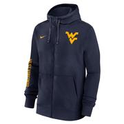  West Virginia Nike Team Issue Full Zip Club Hoodie