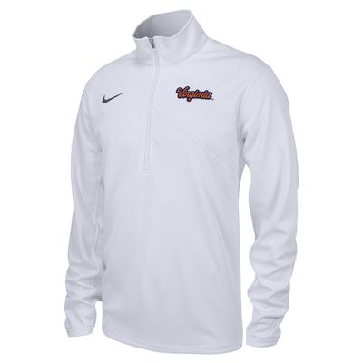 Virginia Nike Script Training 1/4 Zip Pullover WHITE