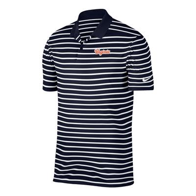 Virginia Nike Script Victory Stripe Polo