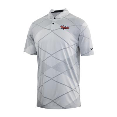 Virginia Nike Straight Vapor Jacquard Polo PHOTON_DUST