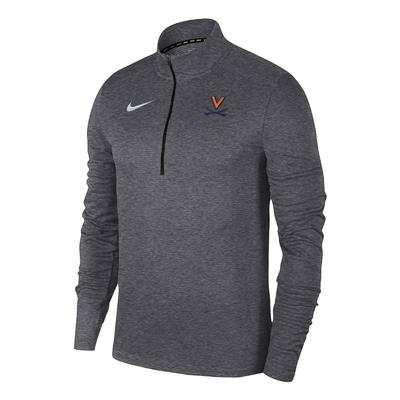 Virginia Nike Pacer 1/4 Zip Pullover CARBON_HTHR