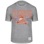  Clemson Retro Brand Reverse Arch Streaky Tee