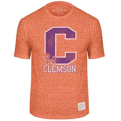 Clemson Retro Brand Block C Mock Twist Tee