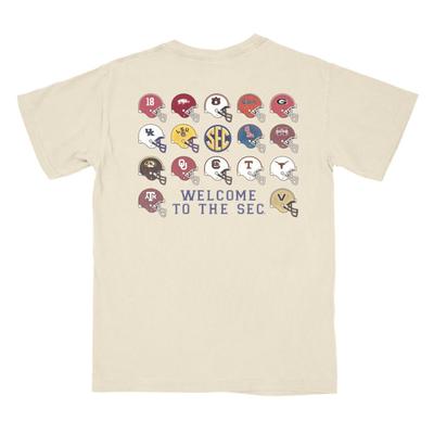 SEC Football Helmets Comfort Colors Pocket Tee