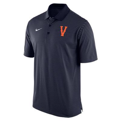 Virginia Nike Vault Stadium Stripe Polo NAVY