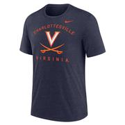  Virginia Nike Triblend Charlottesville Arch Tee