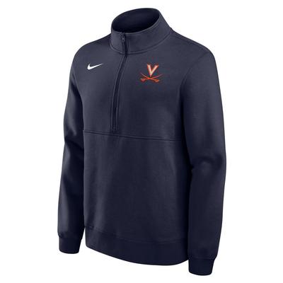 Virginia Nike Club Fleece 1/2 Zip Top NAVY