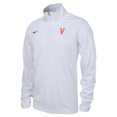 Virginia Nike Vault Dri-Fit Training 1/4 Zip WHITE