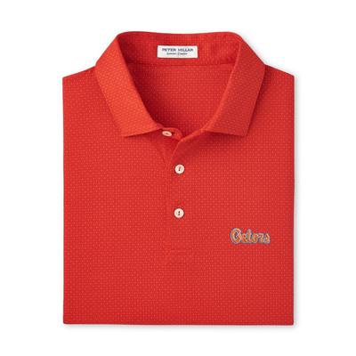 Florida Script Peter Millar Tesseract Performance Polo ORANGE