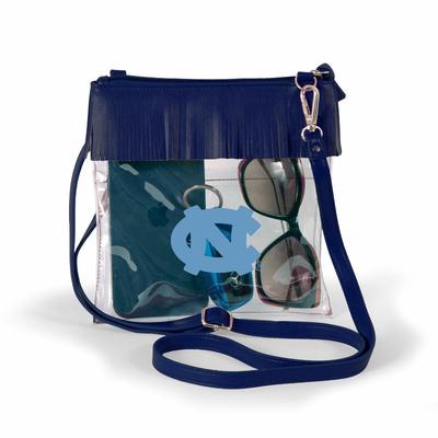 UNC Judyann Fringe Crossbody Clear Bag