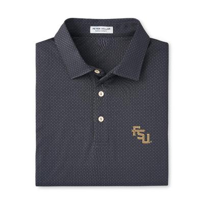 Florida State Diagonal Logo Peter Millar Tesseract Performance Polo IRON