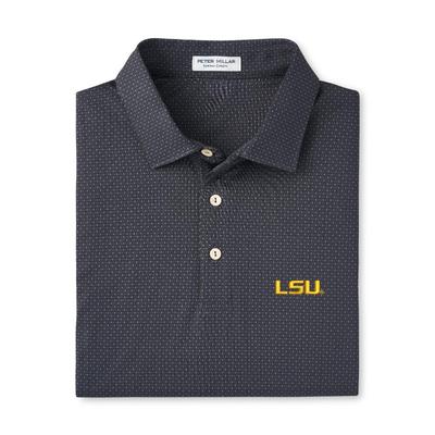 LSU Peter Millar Tesseract Performance Polo IRON