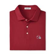  Georgia Helmet Logo Peter Millar Tesseract Performance Polo