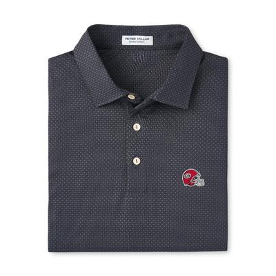 Georgia Helmet Logo Peter Millar Tesseract Performance Polo IRON