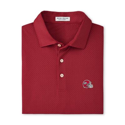 Georgia Helmet Logo Peter Millar Tesseract Performance Polo