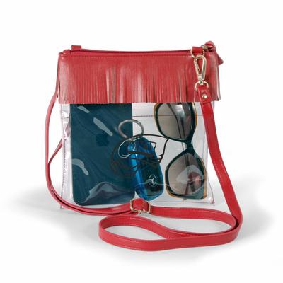 Western Kentucky Judyann Fringe Crossbody Clear Bag