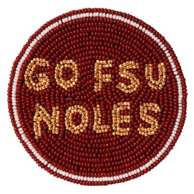 Florida State Beaded Button