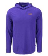  Lsu Cutter & Buck Coastline Epic Comfort Hooded Shirt