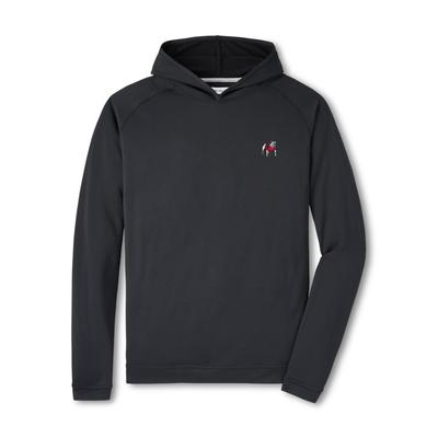 Georgia Standing Bulldog Peter Millar Pine Performance Hoodie BLACK