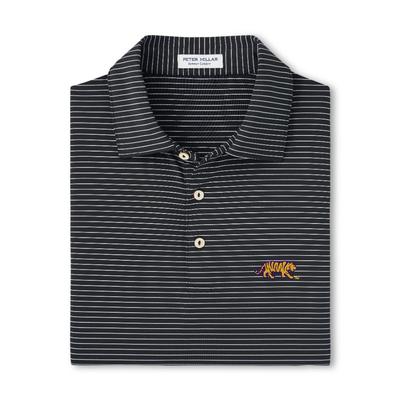 LSU Tiger Logo Peter Millar Hemlock Performance Polo BLACK