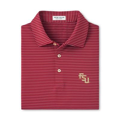 Florida State Diagonal Logo Peter Millar Hemlock Performance Polo MAROON