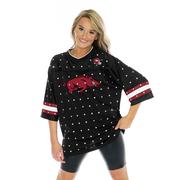  Arkansas Gameday Couture Kickoff Time All Over Rhinestone Jersey