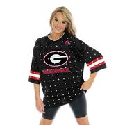  Georgia Gameday Couture Kickoff Time All Over Rhinestone Jersey