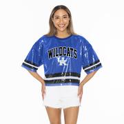  Kentucky Gameday Couture Own The Game Full Sequin Crop Jersey