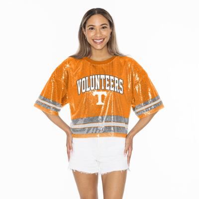 Tennessee Gameday Couture Own the Game Full Sequin Crop Jersey