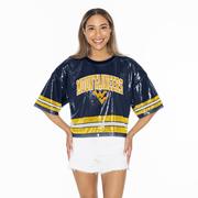  West Virginia Gameday Couture Own The Game Full Sequin Crop Jersey