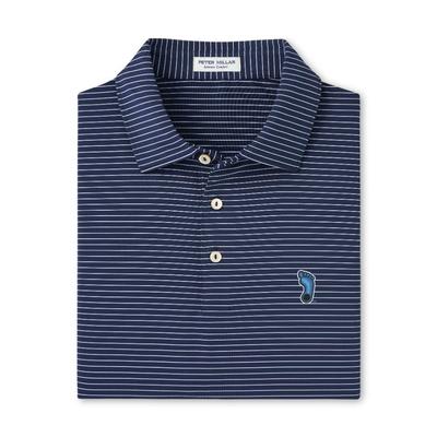 North Carolina Heel Logo Peter Millar Hemlock Performance Polo NAVY