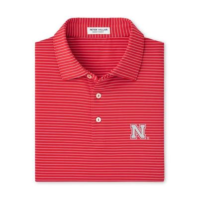 Nebraska Peter Millar Hemlock Performance Polo