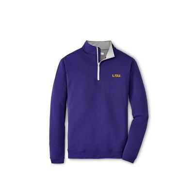 LSU Peter Millar Perth Performance 1/4 Zip Pullover