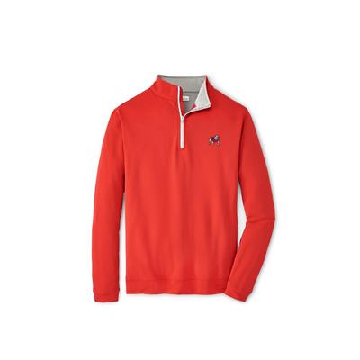 Georgia Standing Bulldog Peter Millar Perth Performance 1/4 Zip Pullover